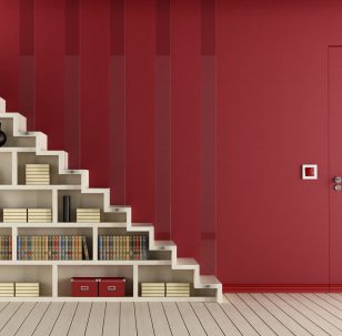 shelving units forming part of an understair storage solution