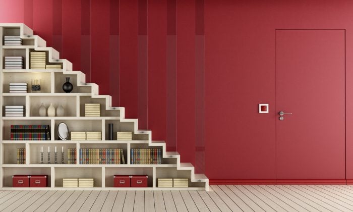 shelving units forming part of an understair storage solution