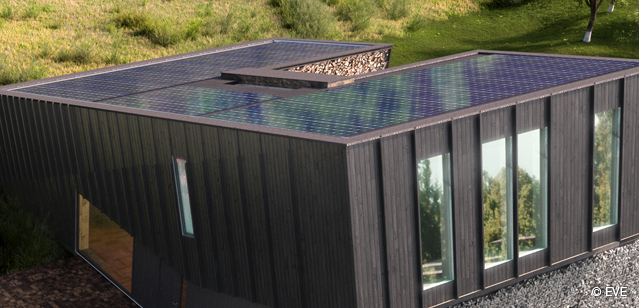 home with solar panels
