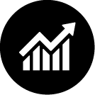 An image of a graph on an upward trend