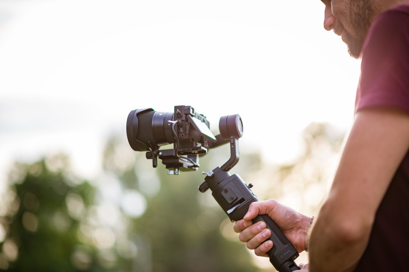 camera being used outdoors