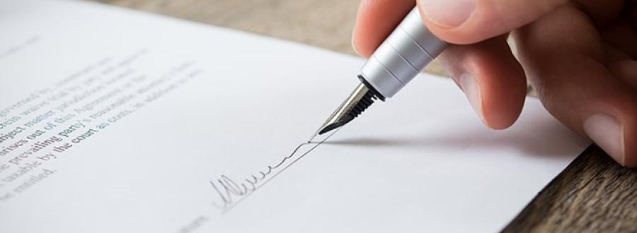 Person Signing Contract