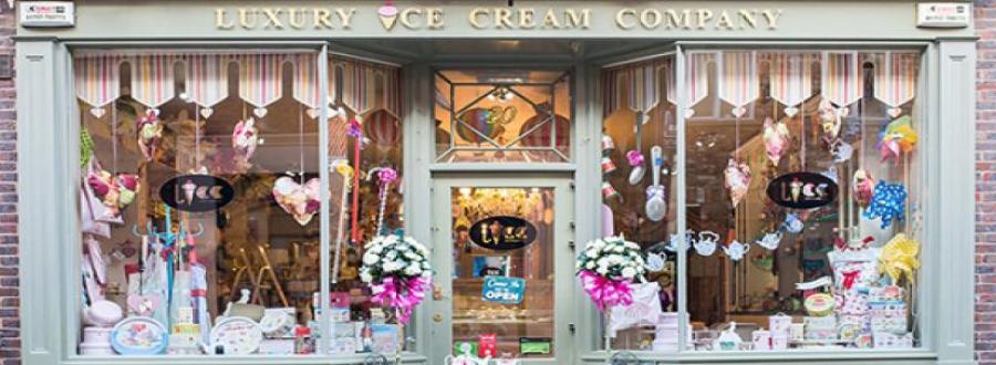 shop front of the Luxury Ice Cream Company in York