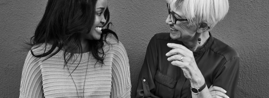 two women having discussion