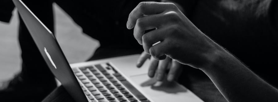 black and white laptop