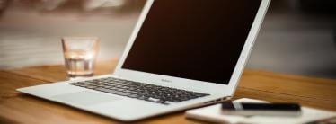 laptop home office setup