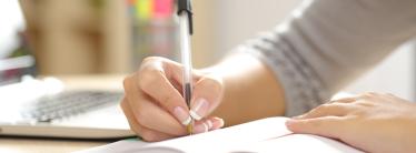 Woman Hands Making Notes