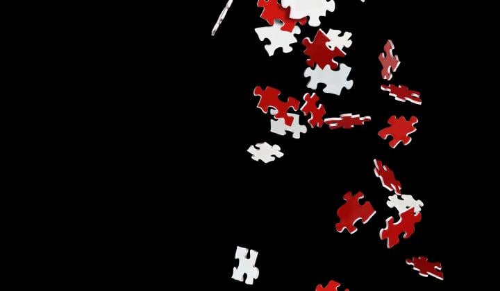 Falling jigsaw