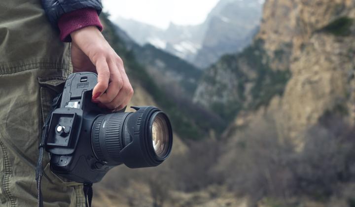 photographer doing a shoot in the wilderness