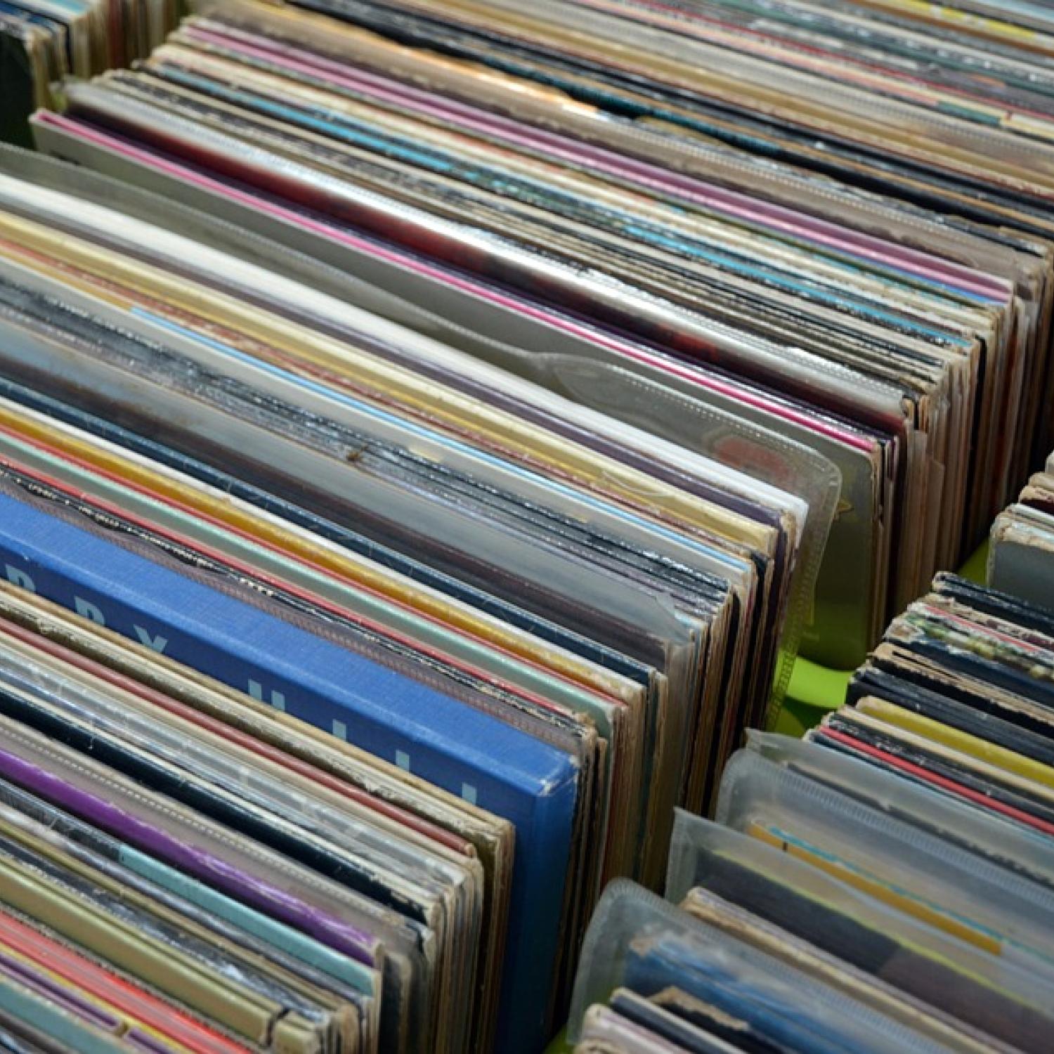 Collection of vinyl records