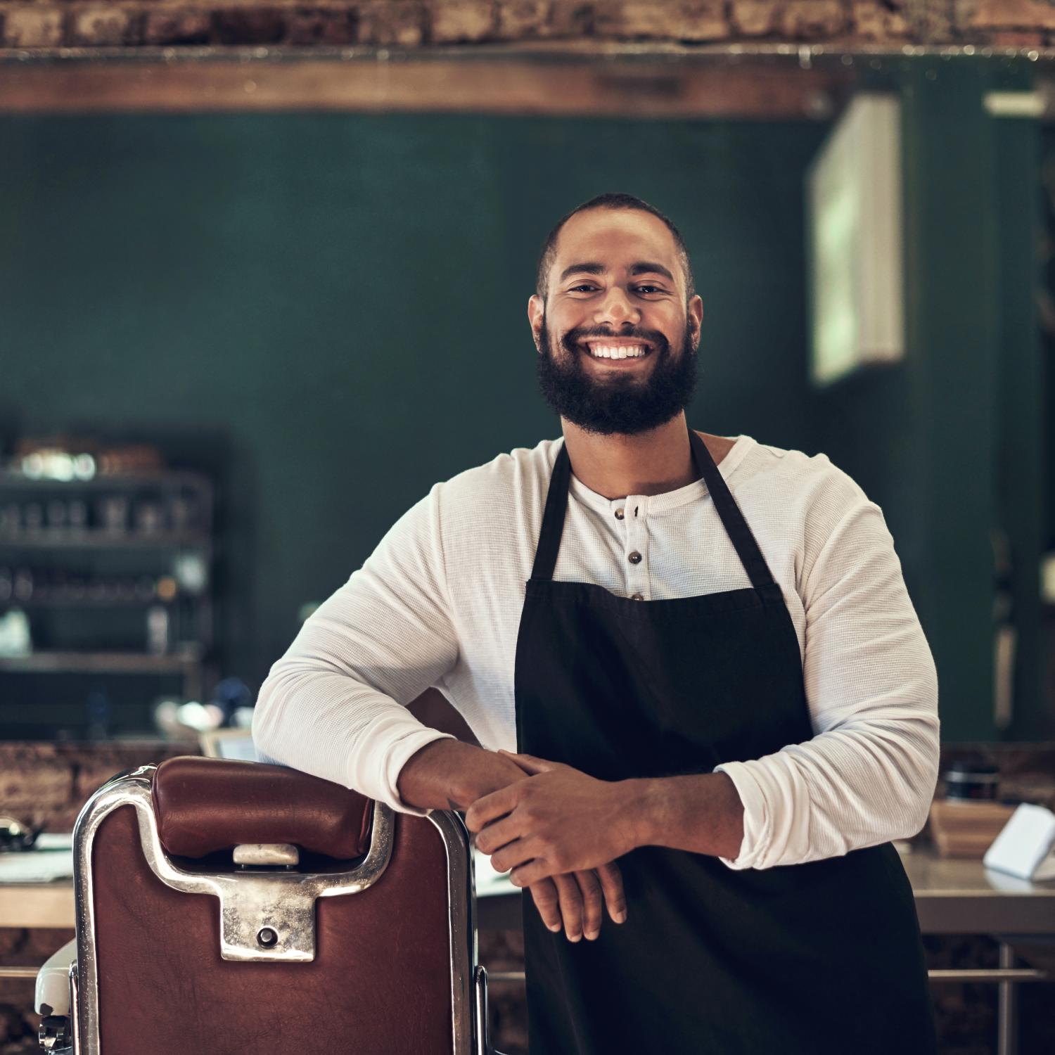 A barber in his shop