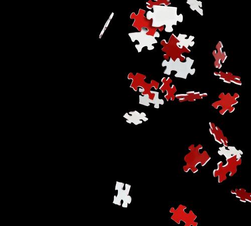 Falling jigsaw