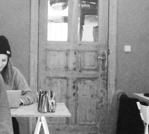 robb whiteman freelance designer at his desk