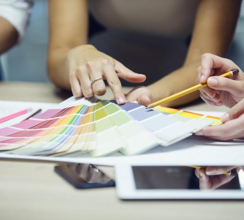 Choosing colour swatches