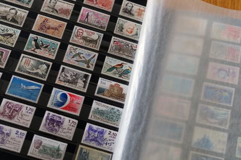 Mounted stamp collection in folder