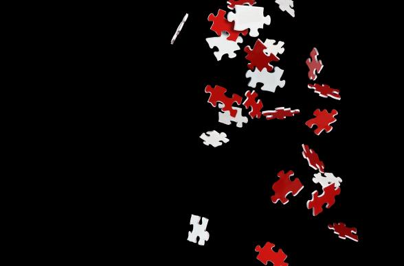 Falling jigsaw