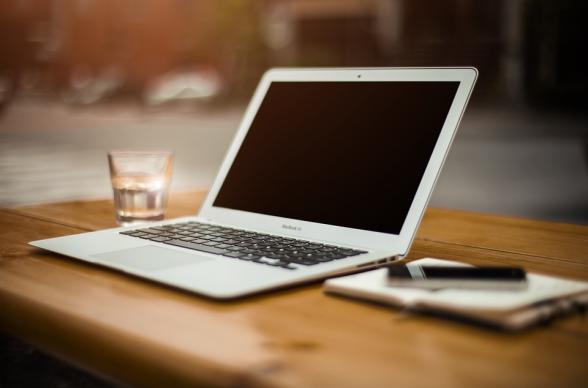 laptop home office setup