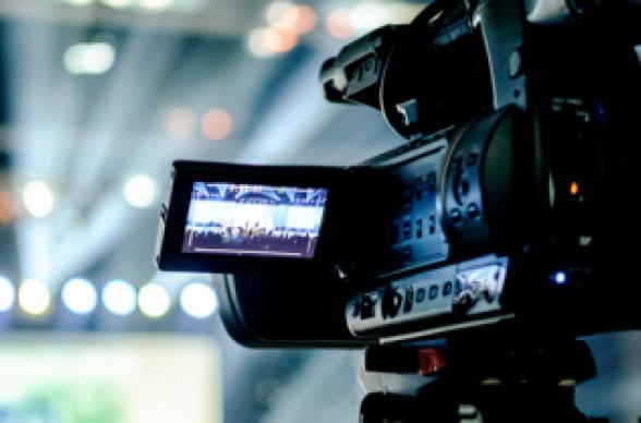 television camera in action
