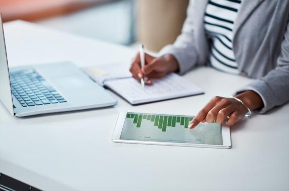 small business owner charts business risk