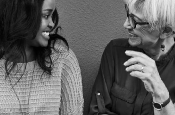 Two Women Smiling