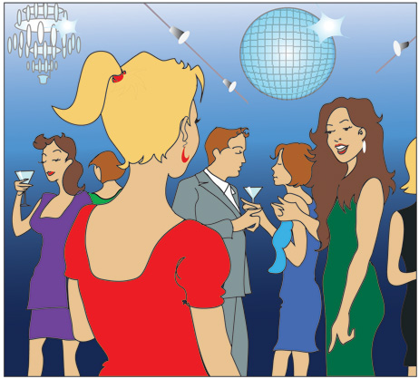 Illustration of a party