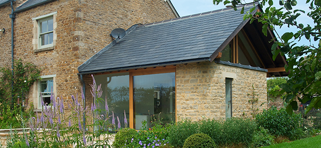 Local limestone farmhouse extension