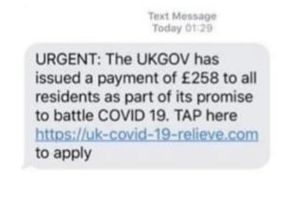 SMS phish example