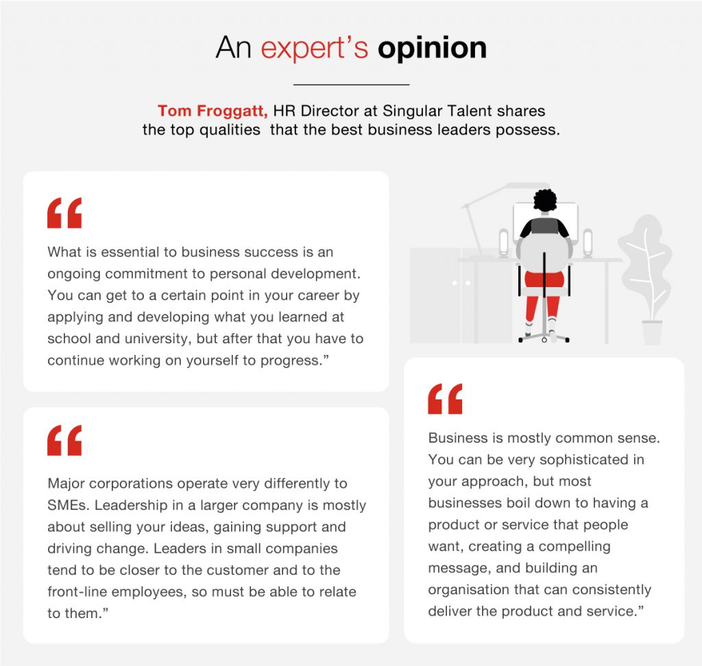 infographic expert hr opinion on qualities leaders share