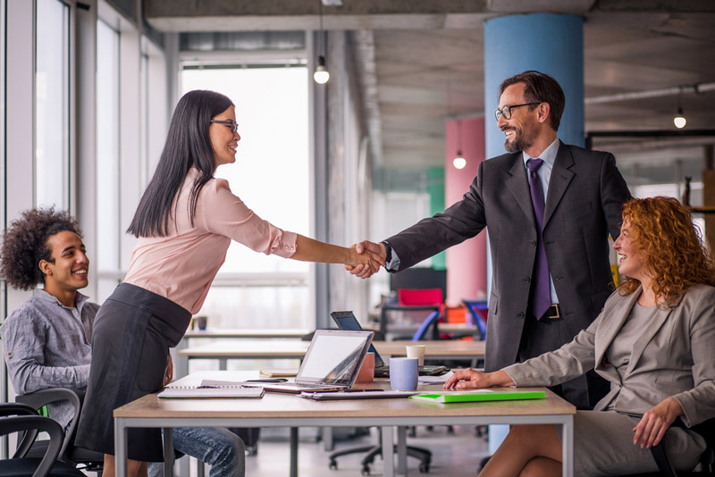 People Shaking Hands Meeting