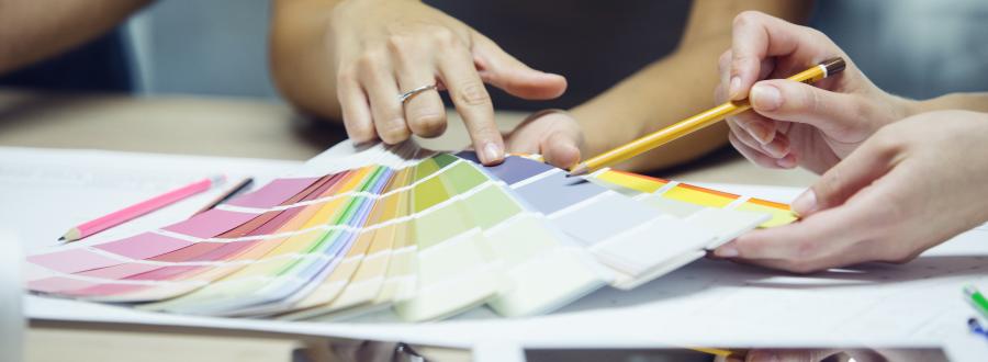 Choosing colour swatches