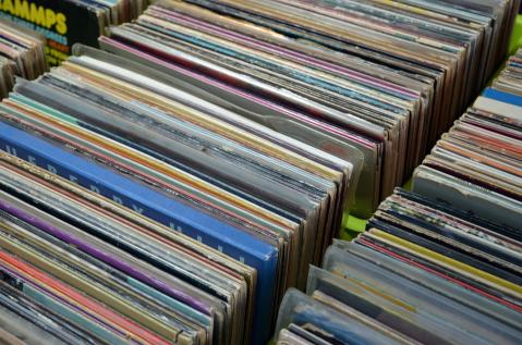 Collection of vinyl records