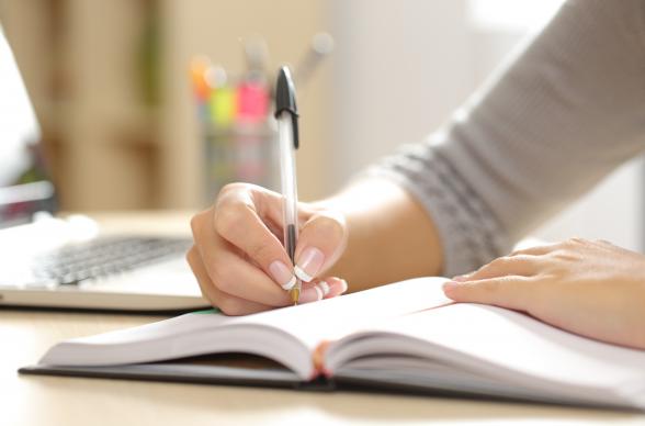 Woman Hands Making Notes