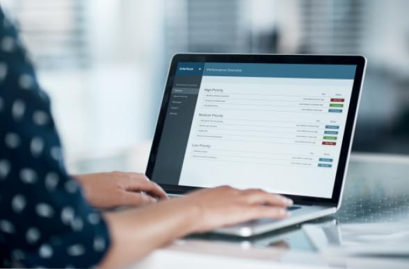 Woman using Laptop Digital Marketing