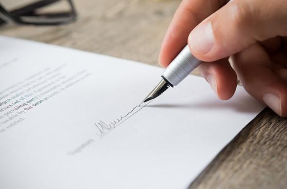 Person Signing Contract