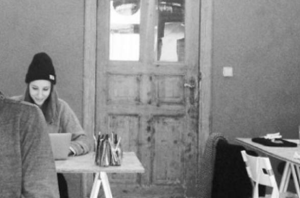 robb whiteman freelance designer at his desk