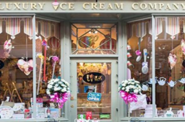 shop front of the Luxury Ice Cream Company in York