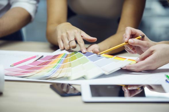 Choosing colour swatches